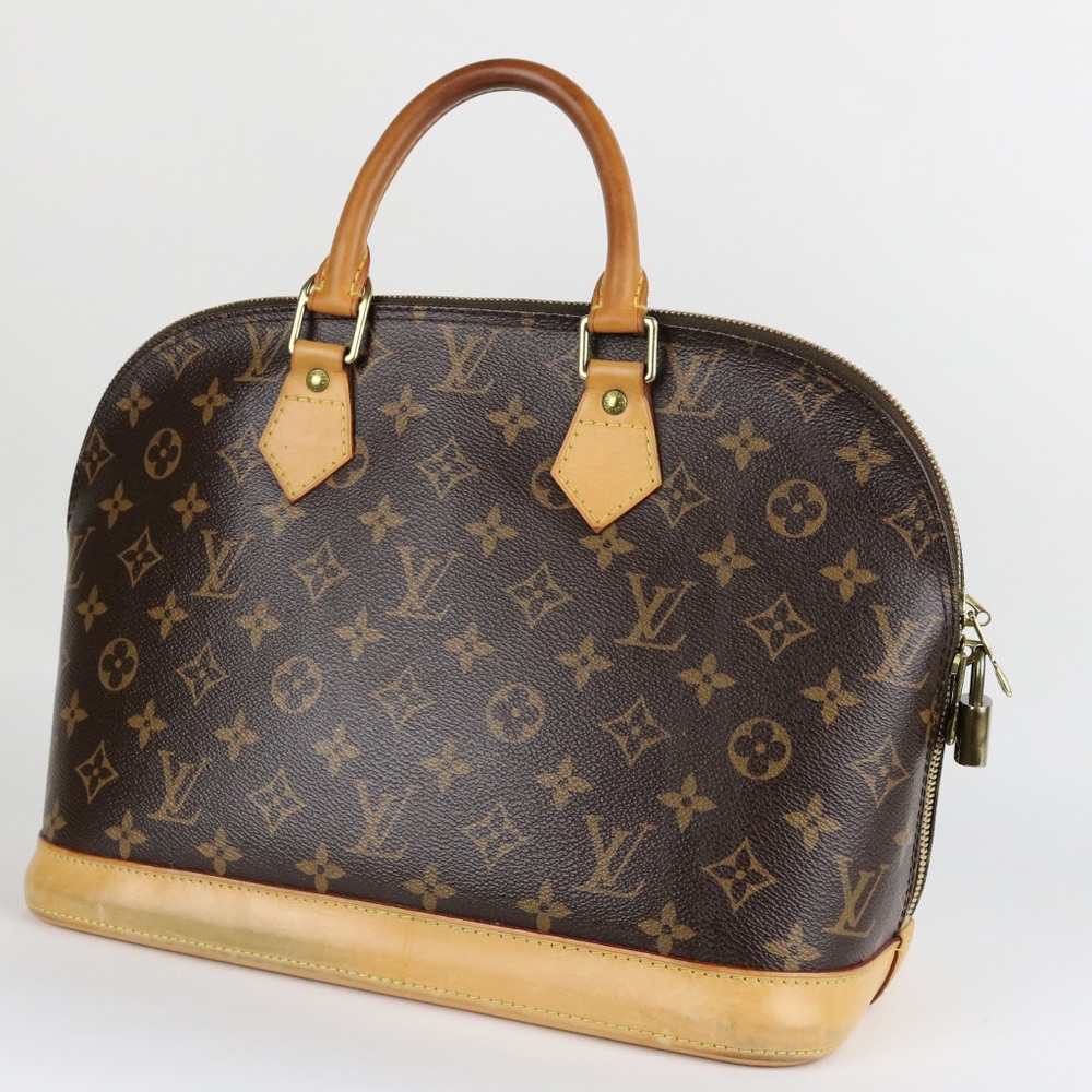 Louis Vuitton Alma MM Monogram Canvas Leather Satchel - Picture 15 of 15